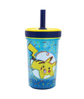 Pokémon felboríthatatlan csúszásgátlós műanyag pohár szívószállal - 370ML-0