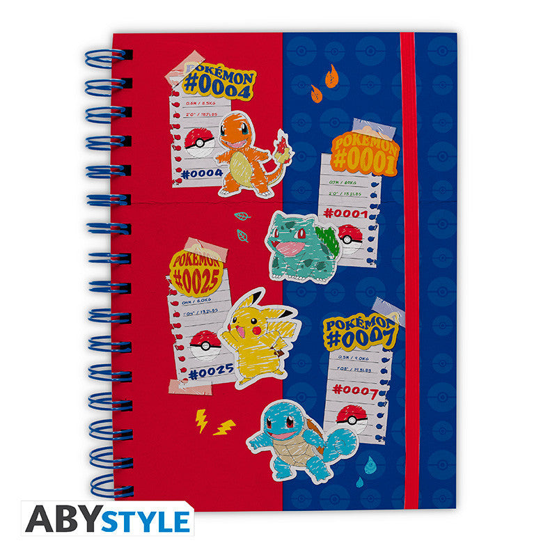 Pokemon Notebook A5 Spiral Pikachu, Bulbasaur, Squirtle, Charmander-0