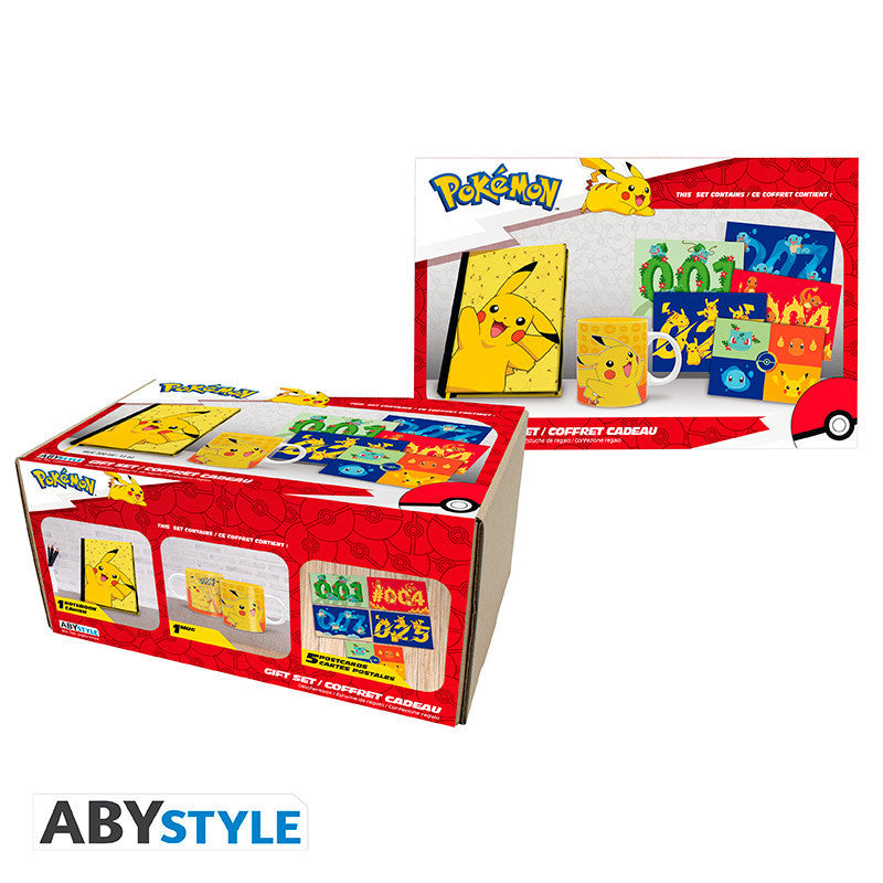 Pokemon Gift Set A5 Notebook + Mug 320ml + Postcards Pikachu-0