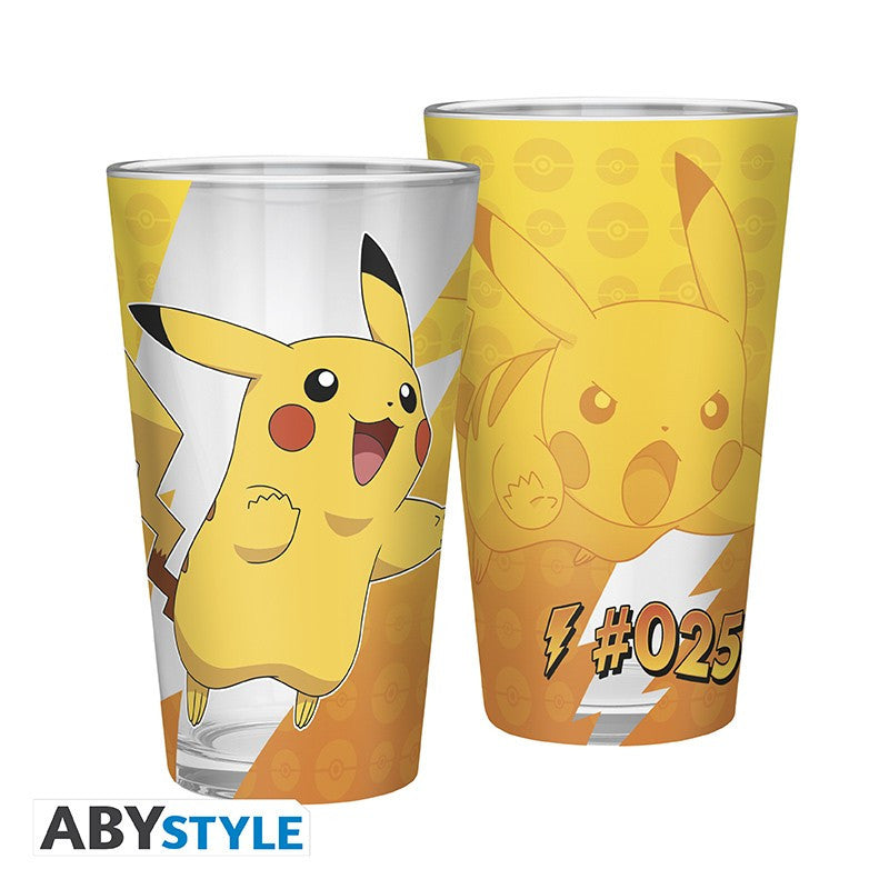 Pokemon large glass Premium 400ml Pikachu-0