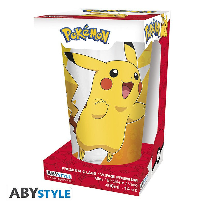 Pokemon large glass Premium 400ml Pikachu-1