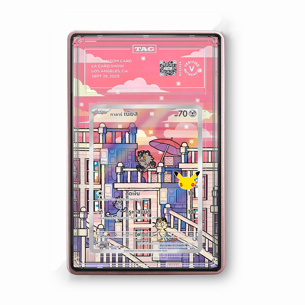 Galarian Meowth 141/128 30th Anniversary – GradeGuardian Extended Art Slab Frame