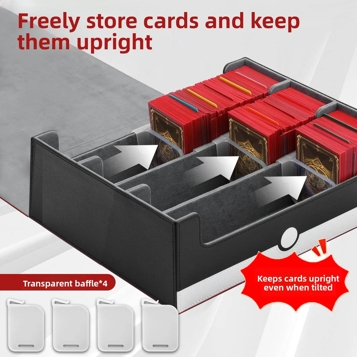 3-Row Magnetic Card Storage Box
