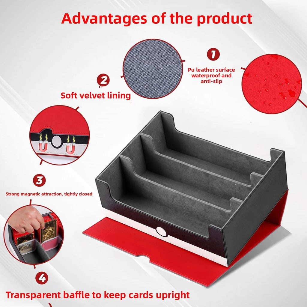 3-Row Magnetic Card Storage Box
