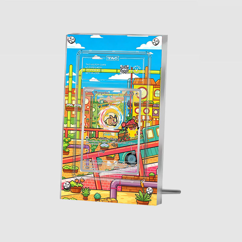 Morpeko 135/128 30th Anniversary - Pokémon Extended Artwork Protective Card Display Case Psa/cgc/tag/raw-3