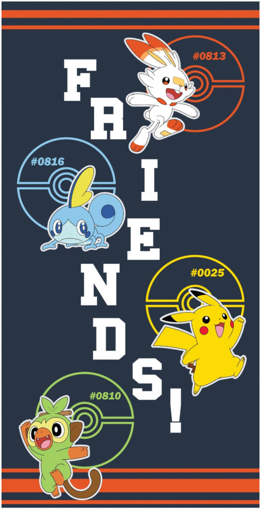 Pokémon Friends 100% cotton towel 70X140cm-0