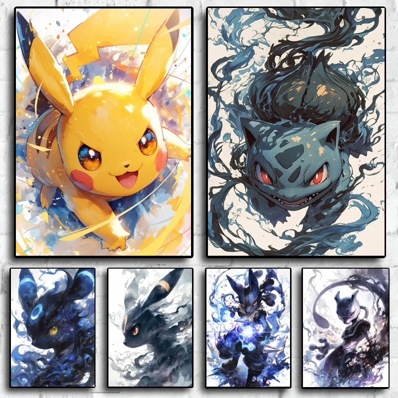 Classic Pokémon Canvas Print – Unframed