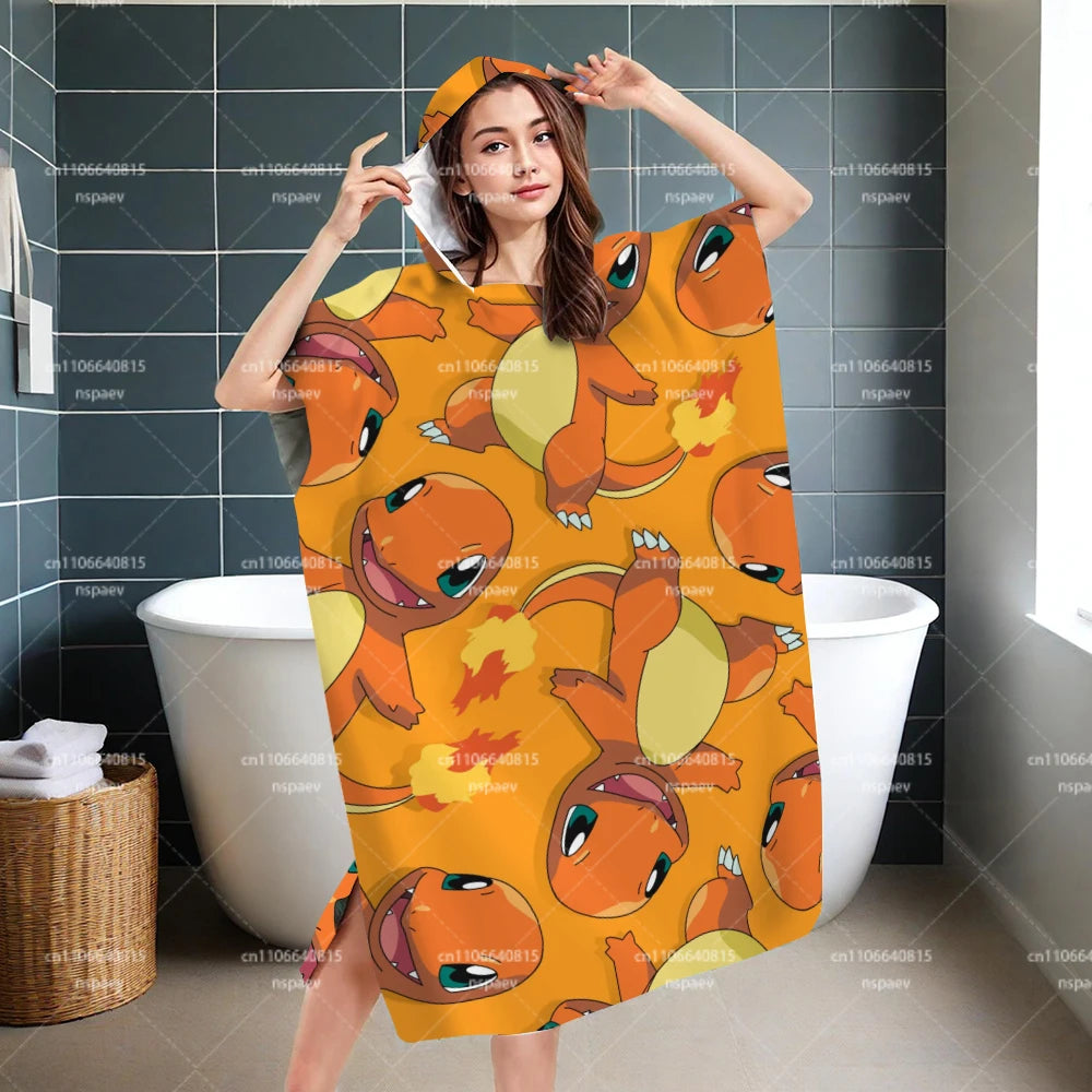 Charmander Hooded Towel Poncho – Kids