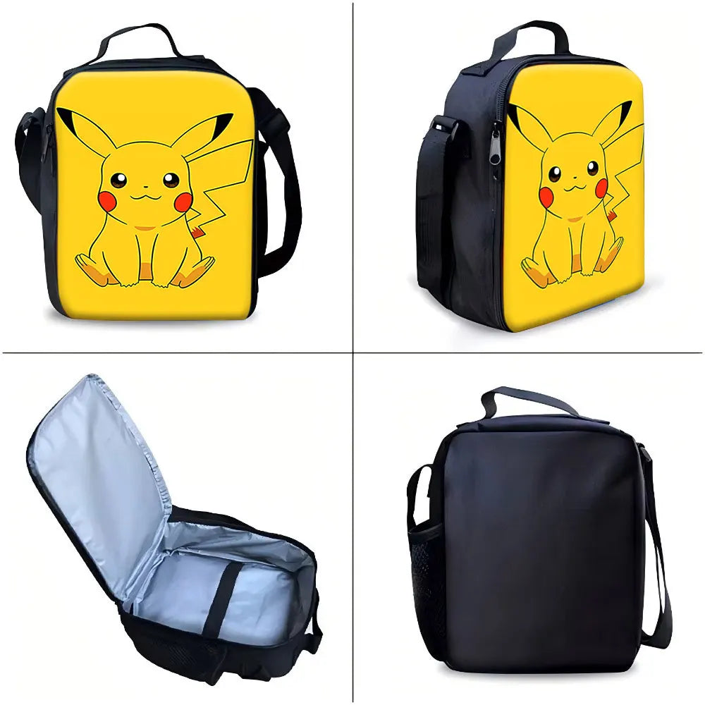 Pikachu Backpack Set with Lunch Bag – 3 Pieces