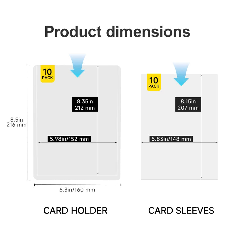 Jumbo Card Toploaders – 10 Pack