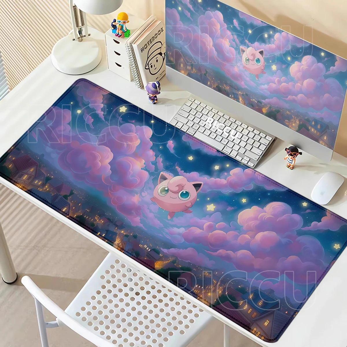Clefairy & Jigglypuff Desk Mat