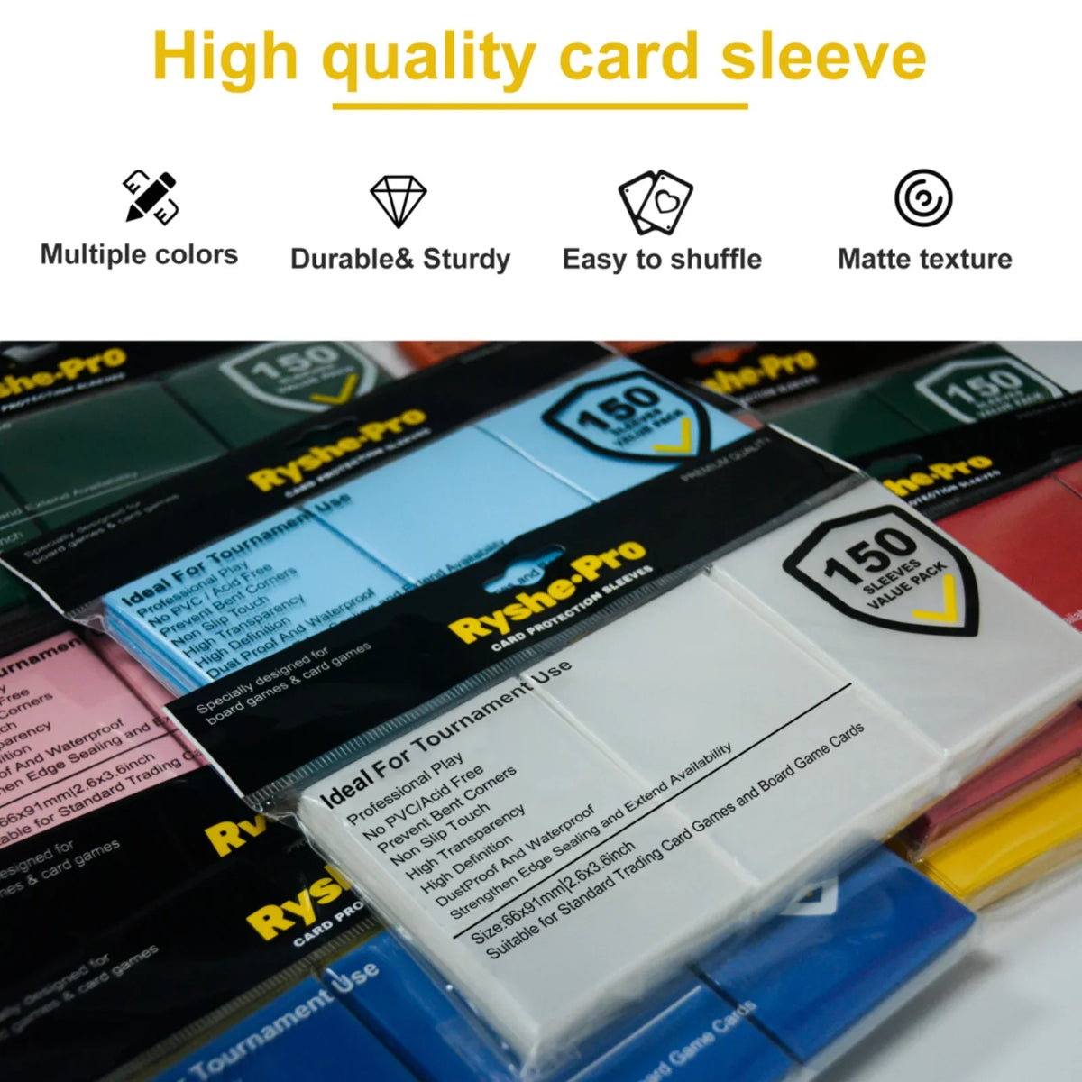 Premium Card Sleeves 66 × 91 mm – 150 Pack