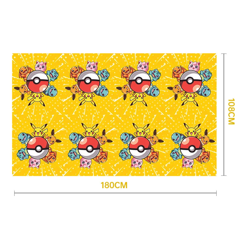 Pikachu Party Plates & Tablecloth