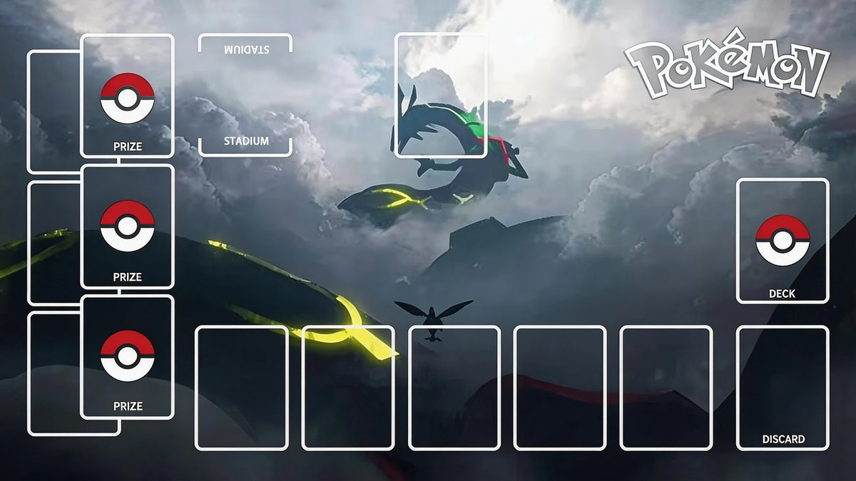 Pikachu, Rayquaza & Greninja Playmat