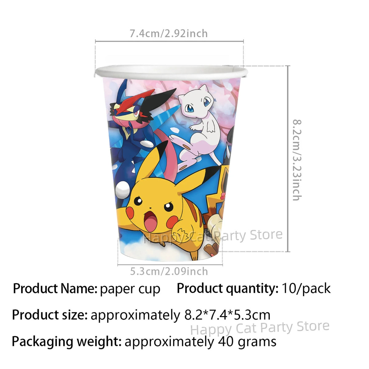 Pikachu Party Cups