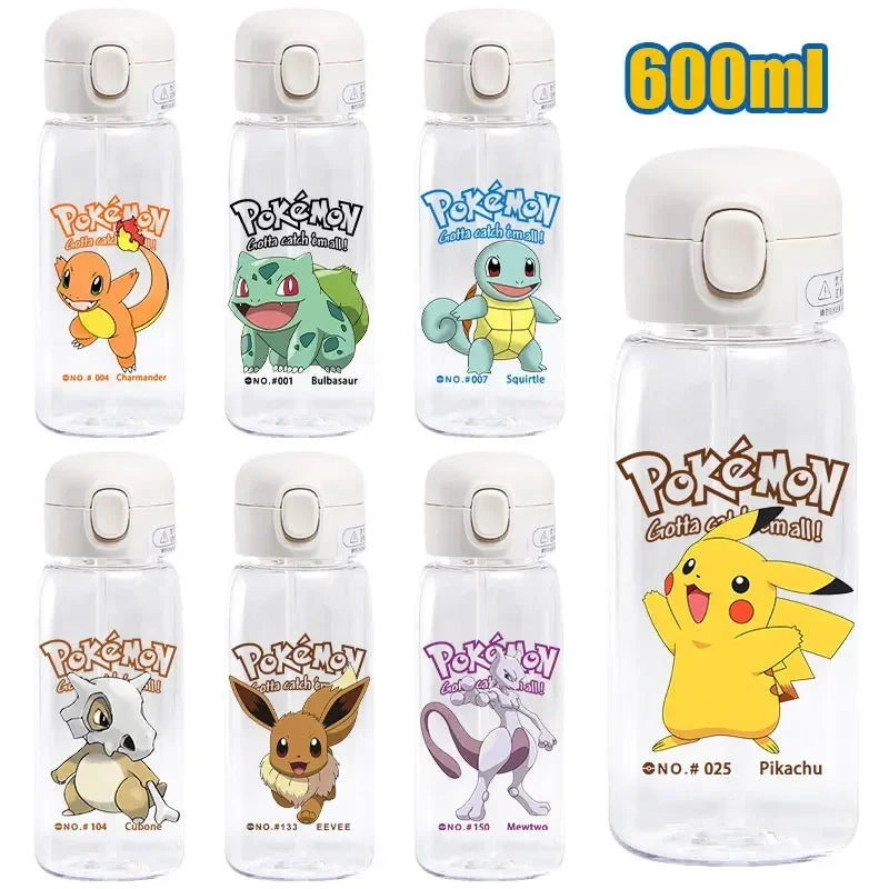 Pokémon Straw Water Bottle – 600 ml