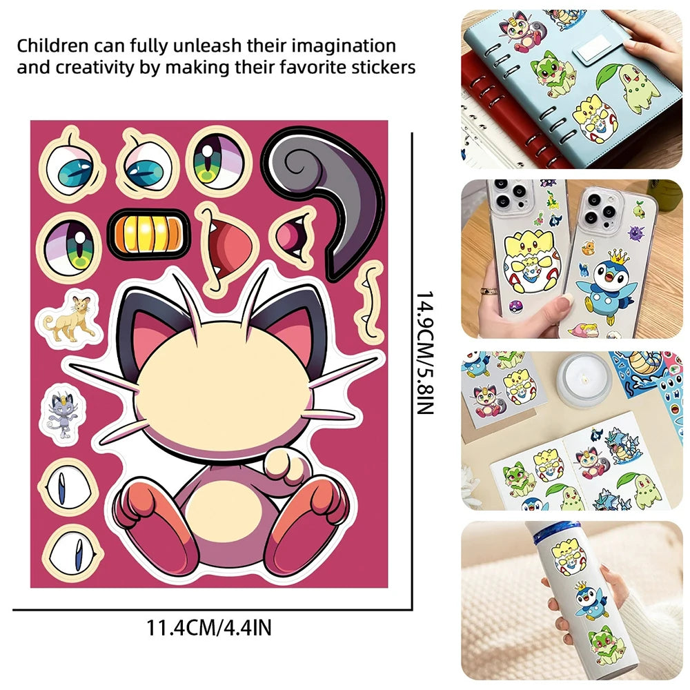 Make-a-Face Pokémon Sticker Sheets