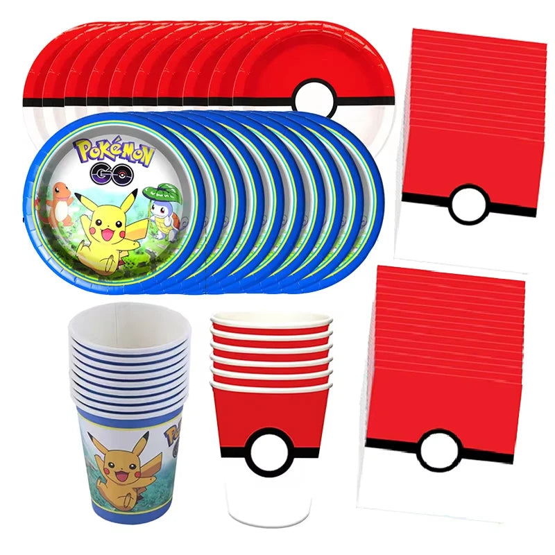 Pikachu Party Tableware Set – 60 Pieces
