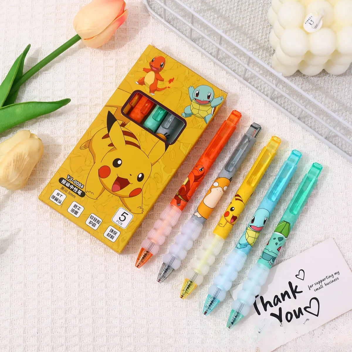 Pikachu Gel Pens – 5 Pack