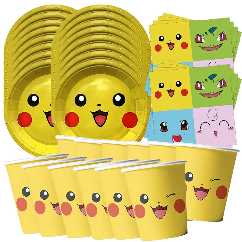 Pikachu Party Tableware Set – 60 Pieces