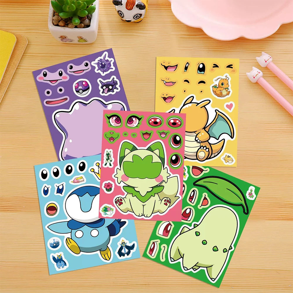 Make-a-Face Pokémon Sticker Sheets