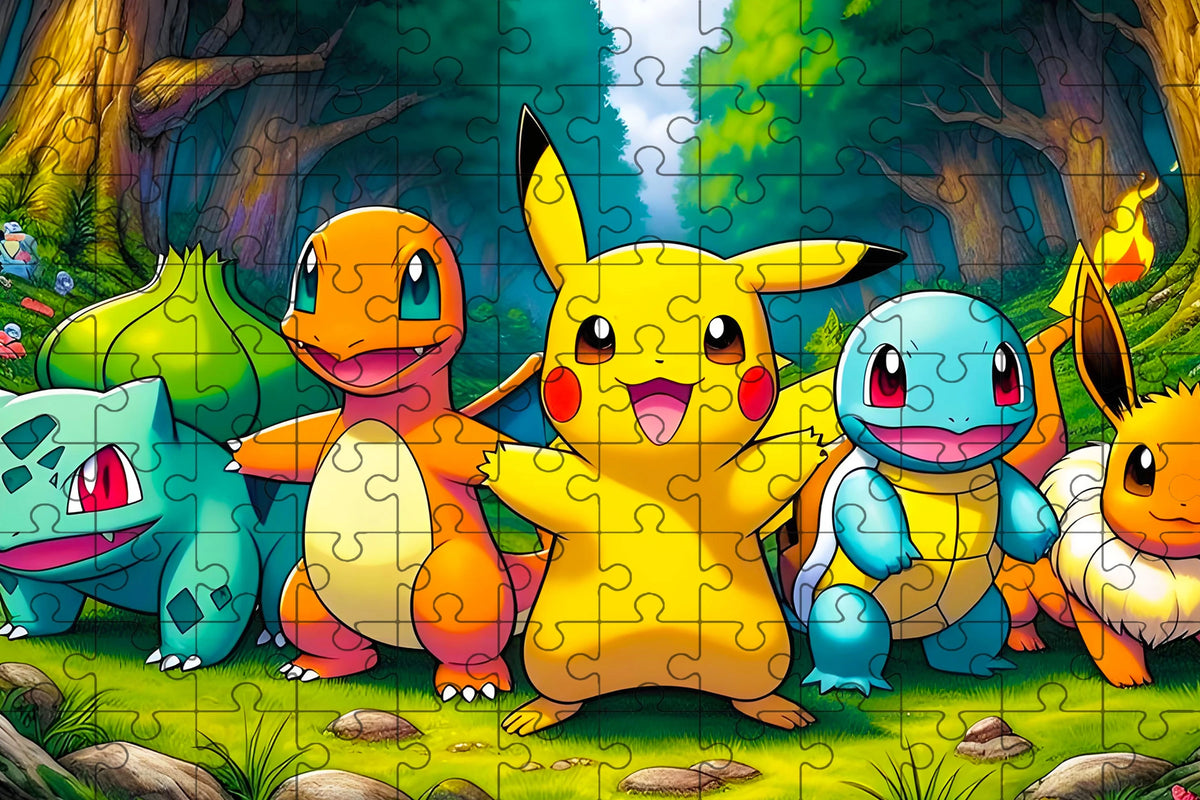 Pikachu & Eevee Family Jigsaw Puzzle – 500 to 2000 Pieces