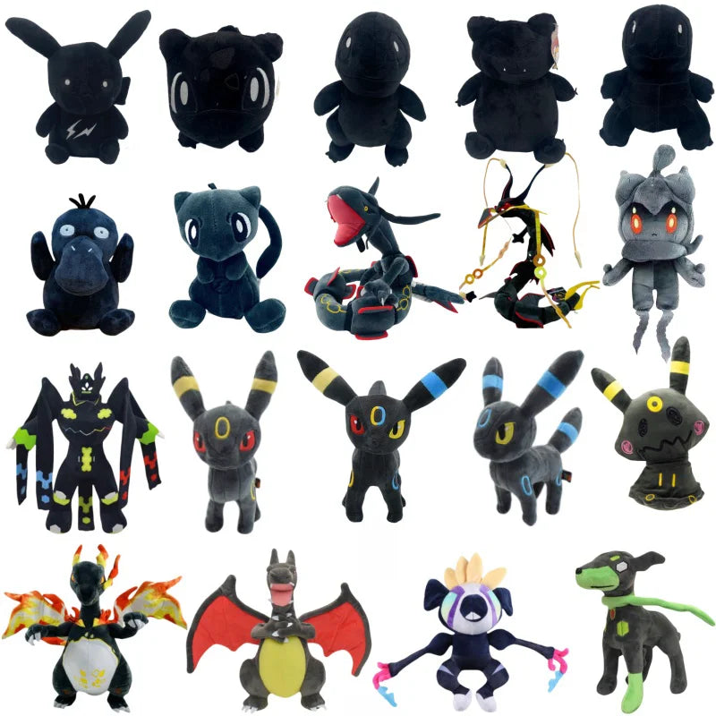 Shiny Black Pokémon Plush – 26 Styles