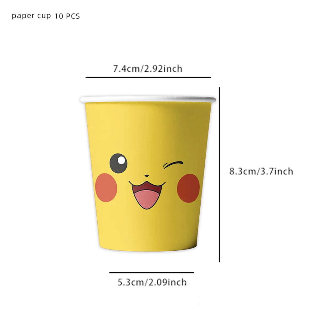 Pikachu Party Plates & Tablecloth