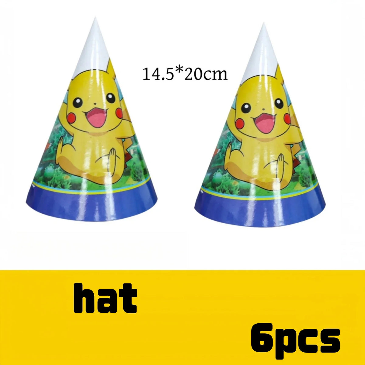 Pikachu Party Pack – Plates, Hats & More