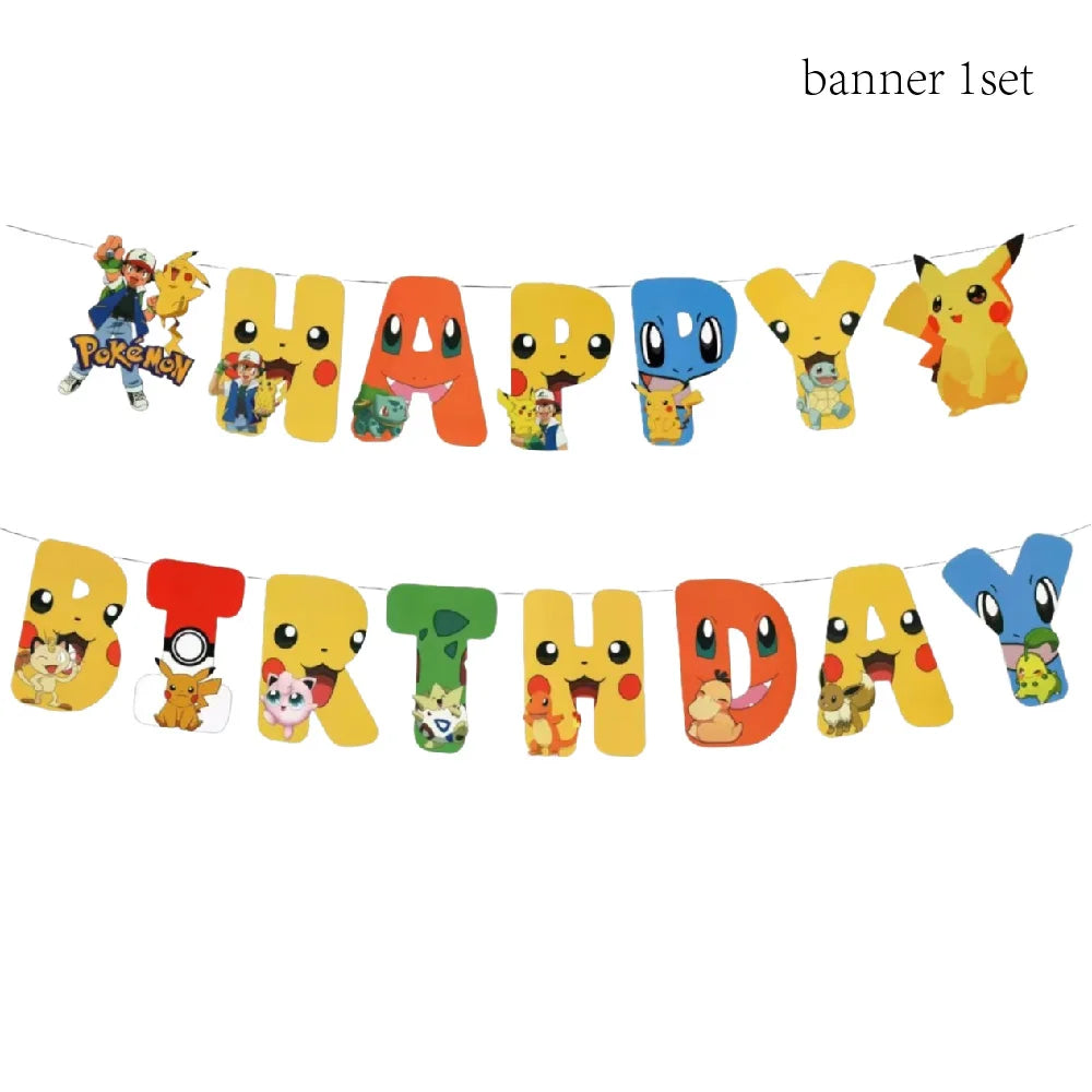 Pink Pikachu Party Tableware Set
