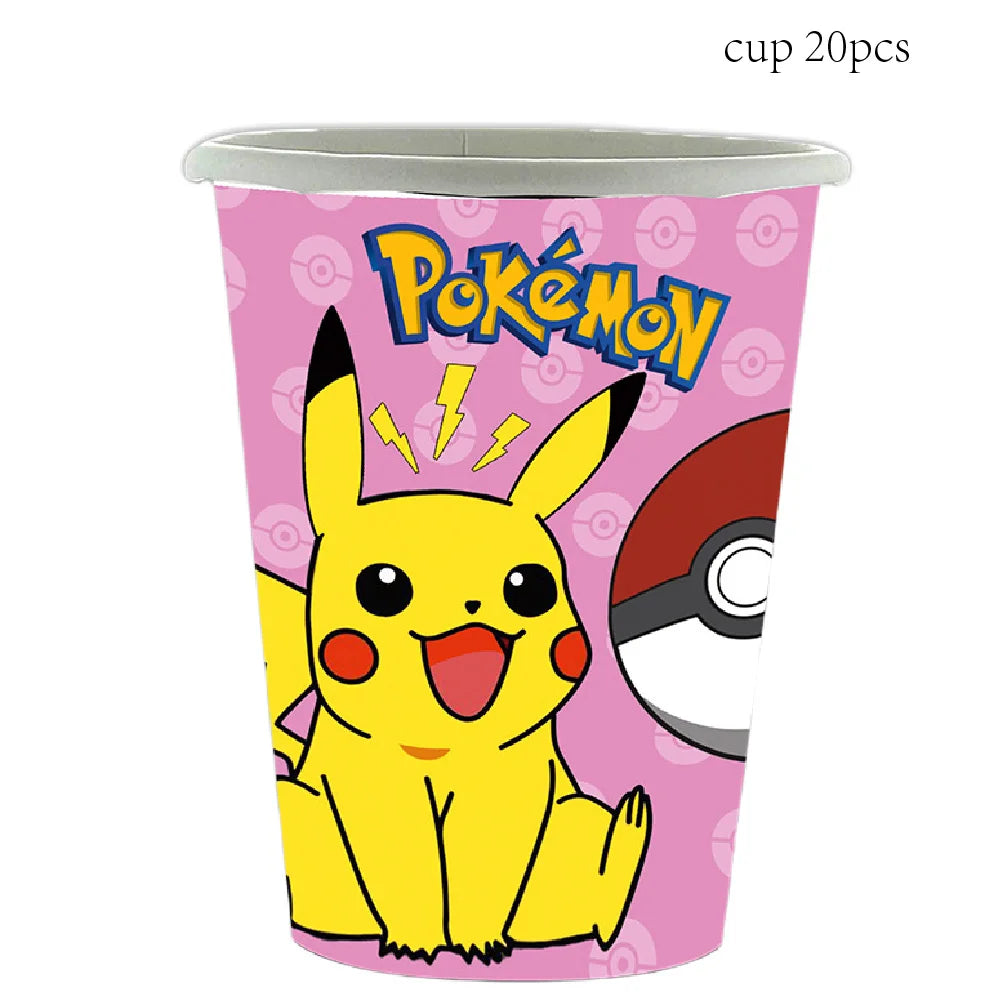 Pink Pikachu Party Tableware Set