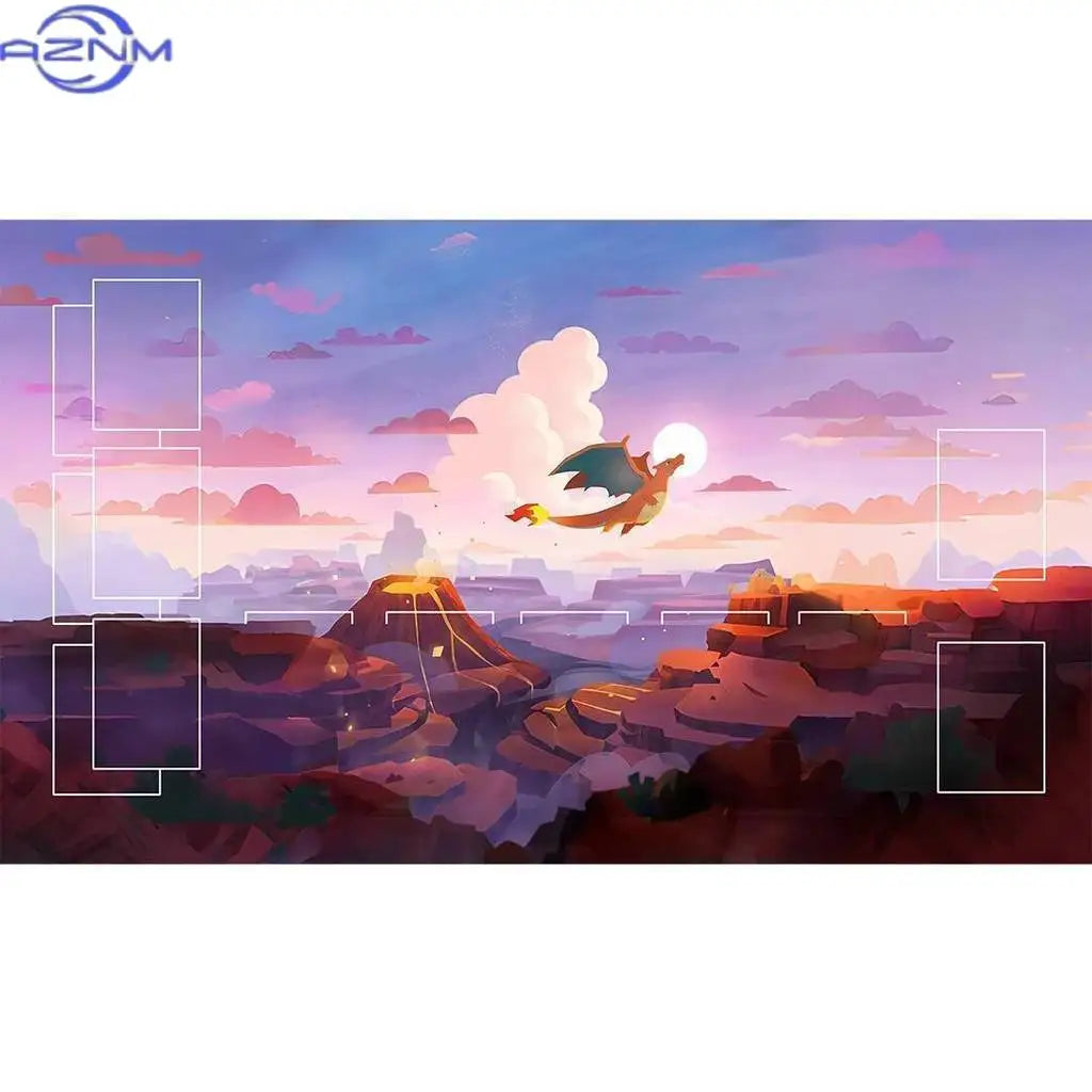 Mega Charizard X & Growlithe Playmat