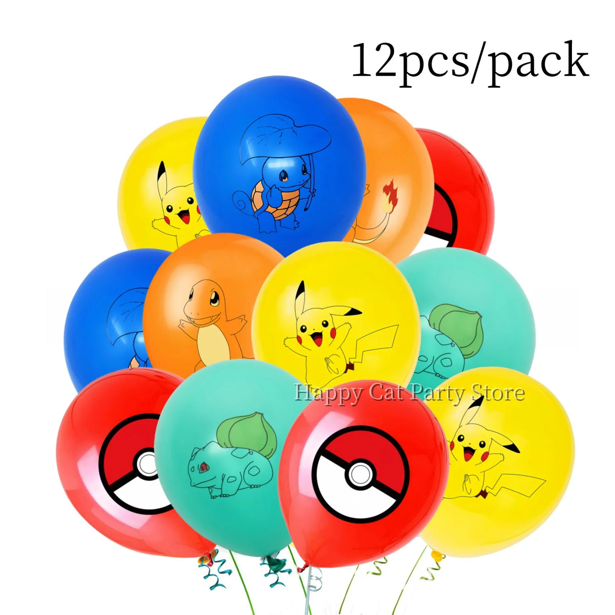 Pikachu & Poké Ball Latex Balloons