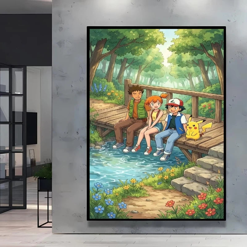 Pokémon Character Canvas Print – Unframed