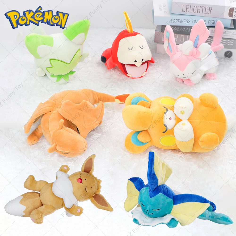 Sleeping Pokémon Plush – Pawmi, Lucario & More