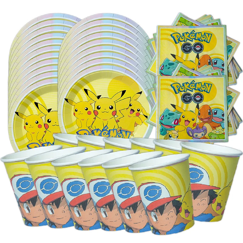 Pikachu Party Tableware Set – 60 Pieces