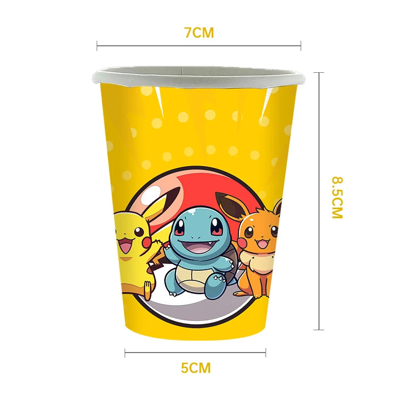 Pikachu Party Plates & Tablecloth