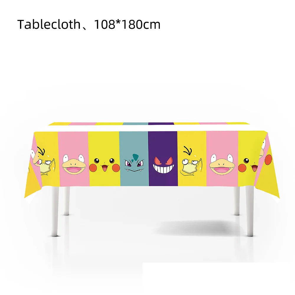 Pikachu Party Plates & Tablecloth