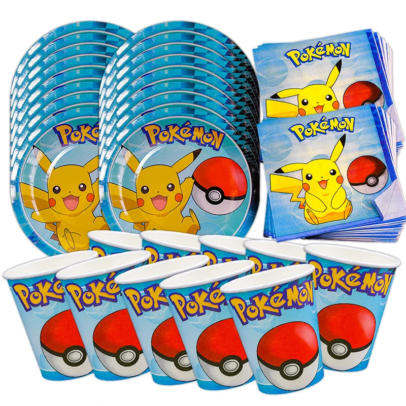 Pikachu Party Tableware Set – 60 Pieces