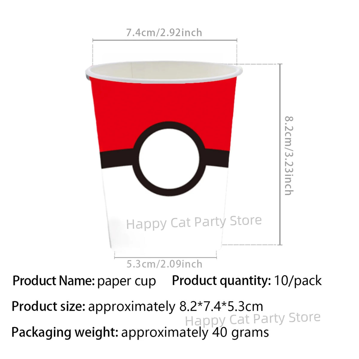 Poké Ball Party Cups