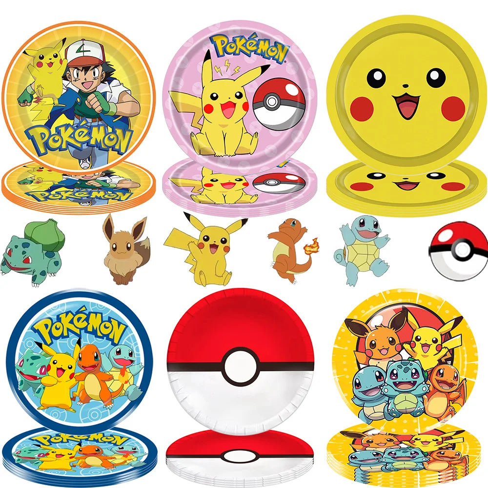 Pikachu Party Plates & Tablecloth