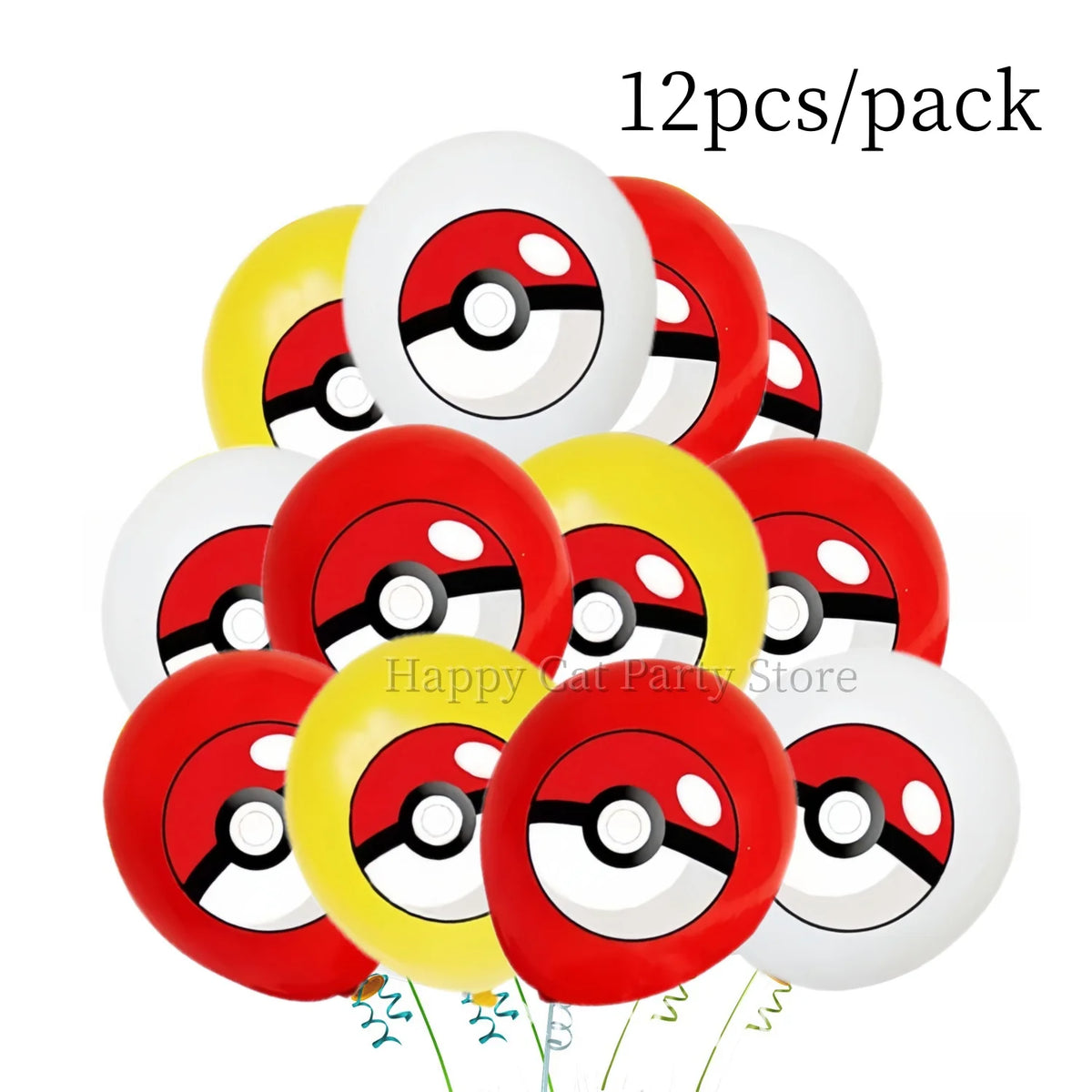 Pikachu & Poké Ball Latex Balloons