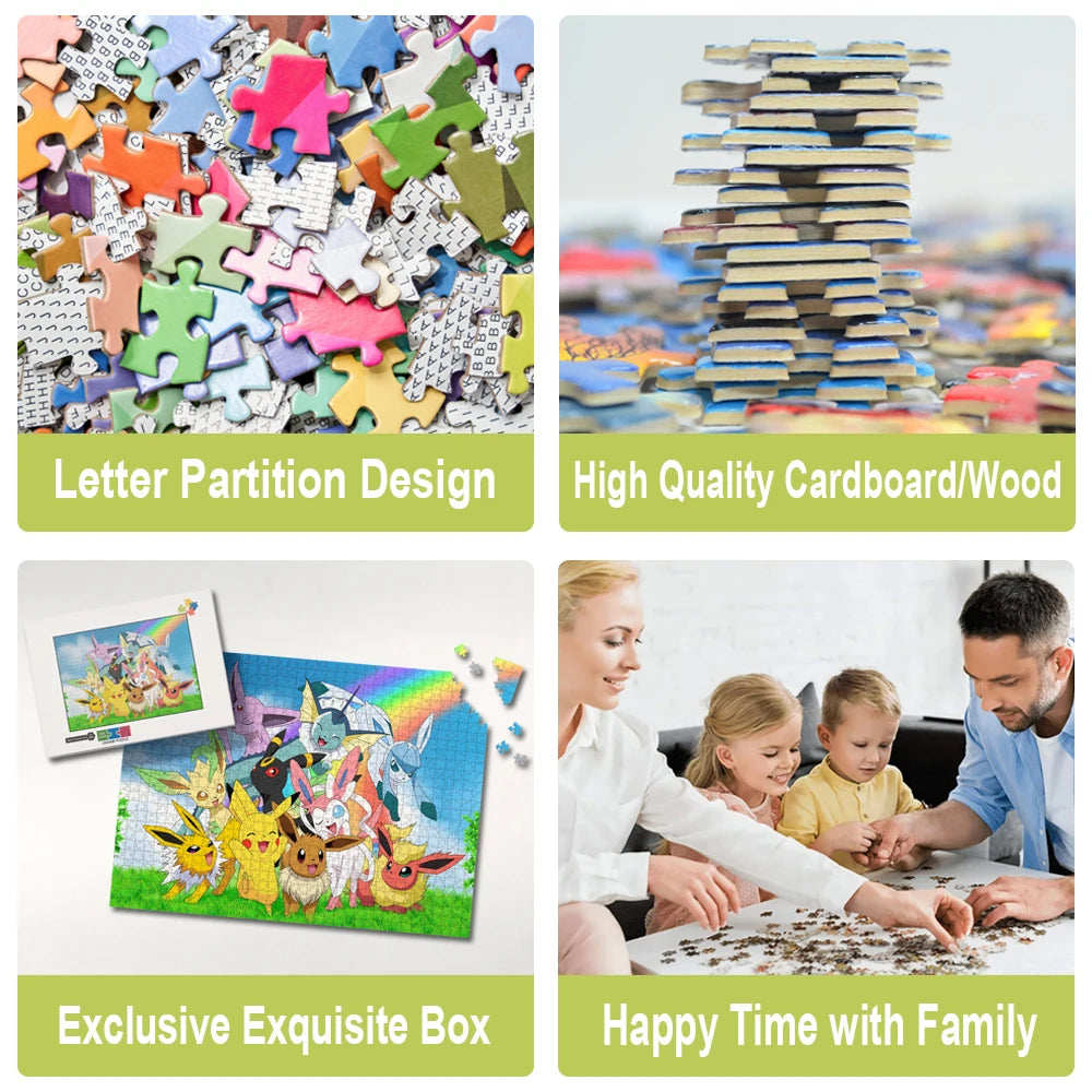 Pokémon Family Rainbow Jigsaw Puzzle – 108 to 1500 Pieces