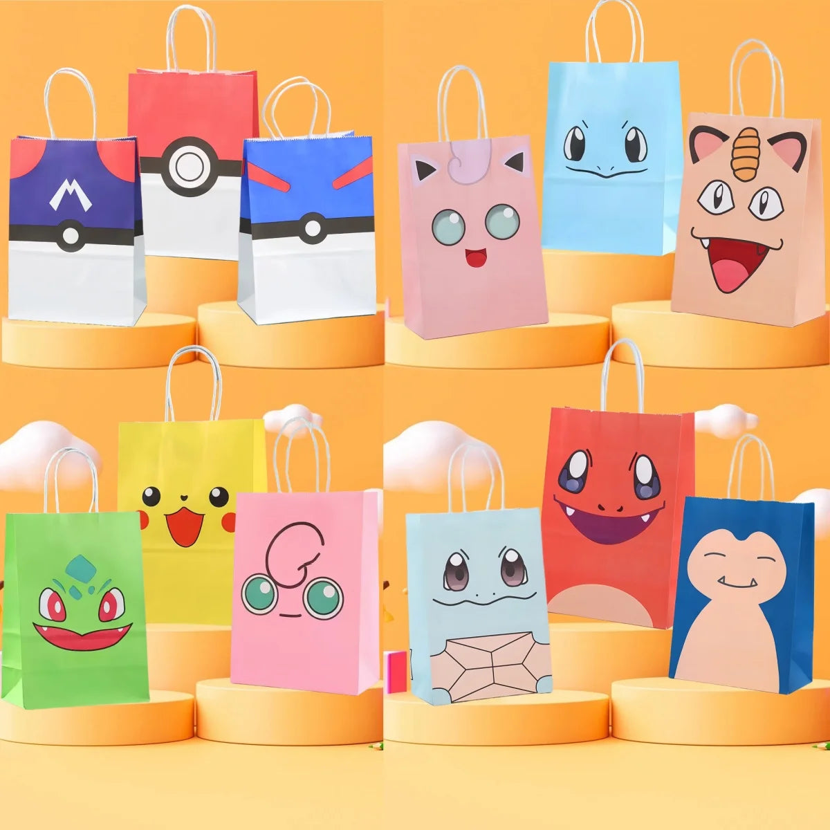 Pikachu Kraft Paper Gift Bags