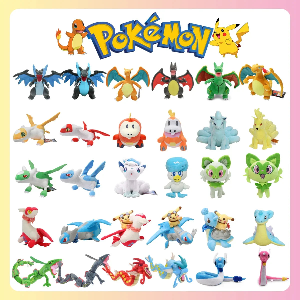 Dragon & Legend Plush – Mega Charizard, Rayquaza & More