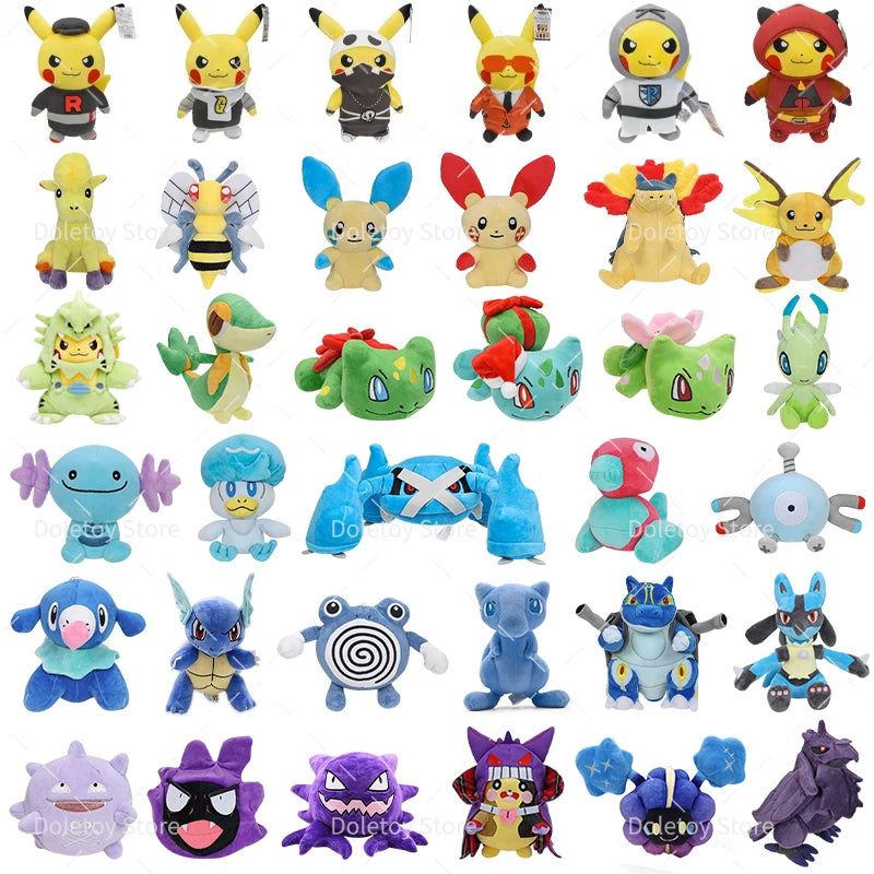 Pokémon Plush – Wooper, Ponyta, Lucario & More