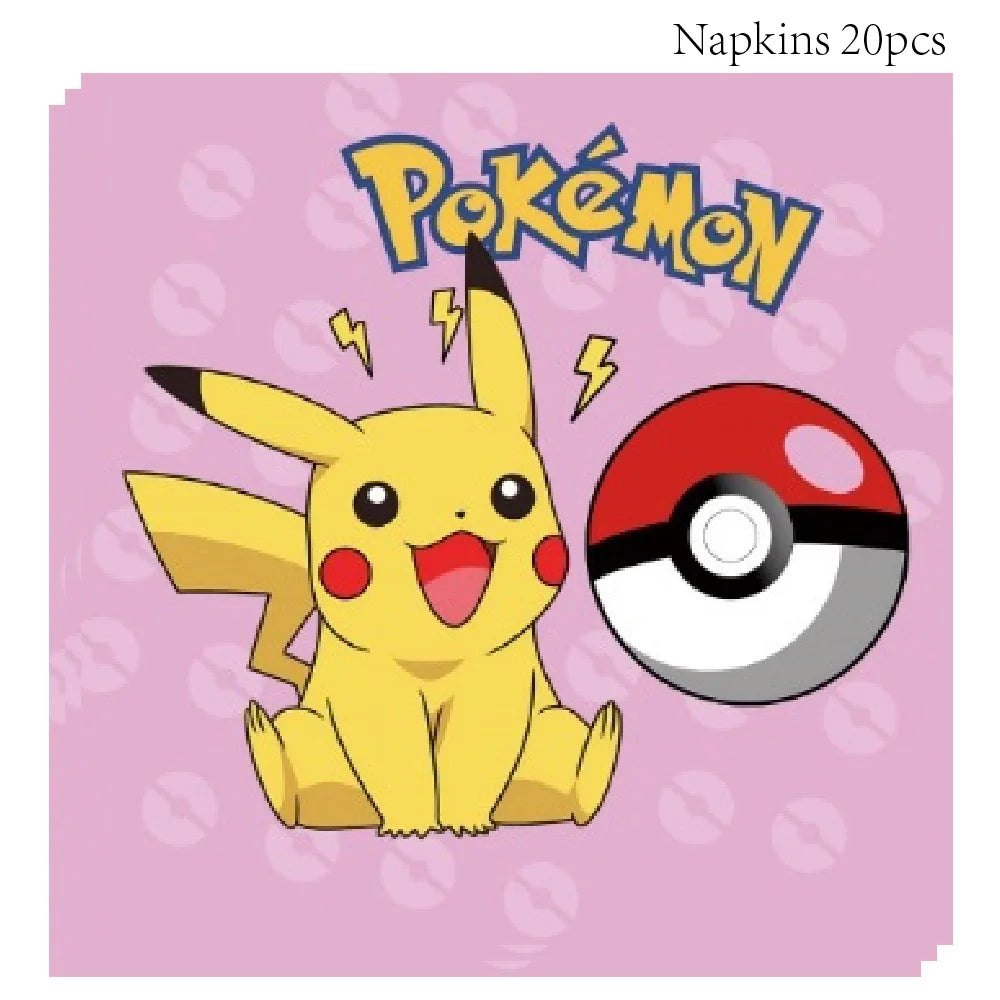 Pink Pikachu Party Tableware Set