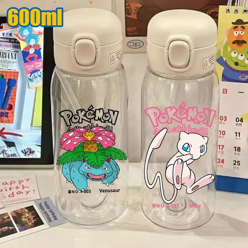 Pokémon Straw Water Bottle – 600 ml