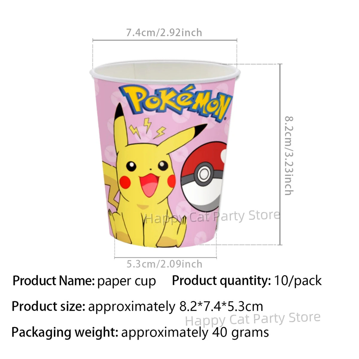 Pikachu Party Cups