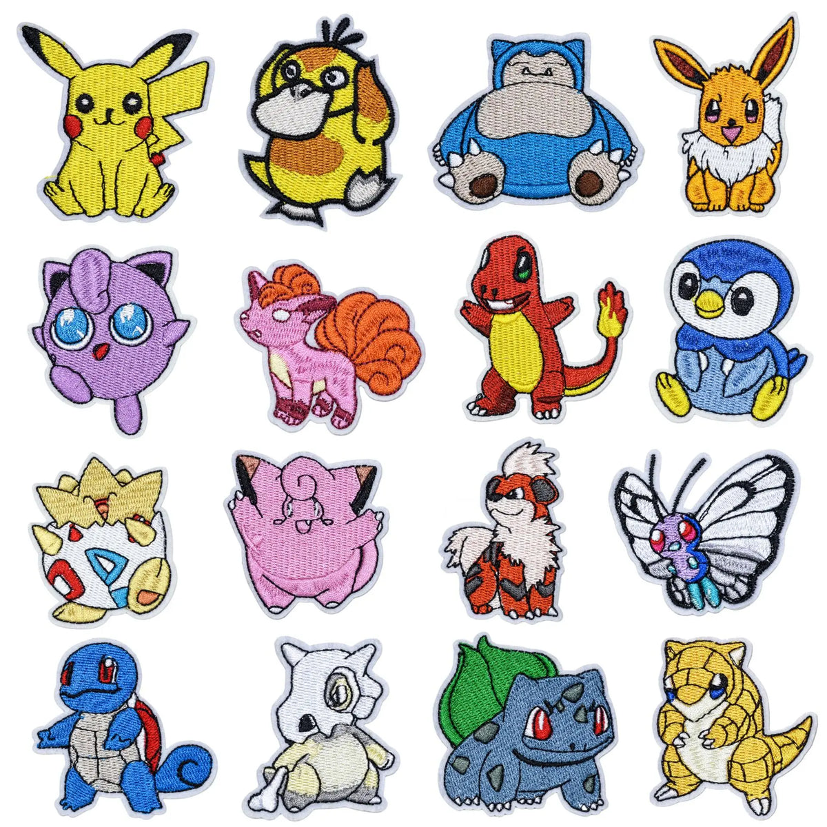 Pokémon Iron-On Patch Set – 16 Pieces